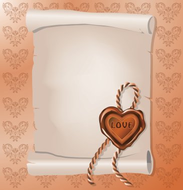 aşk damga davetiyeli. vektör çizim