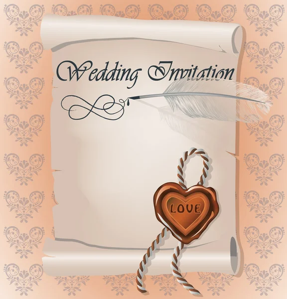 Wedding Invitations. vector illustration — Stock Vector
