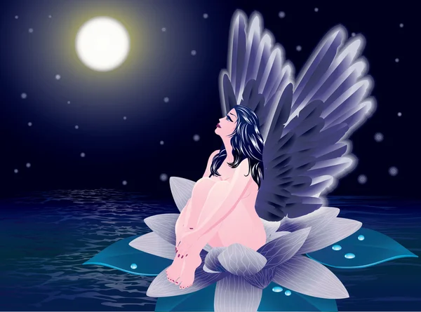 Fallen angel. vector illustration — Stock Vector