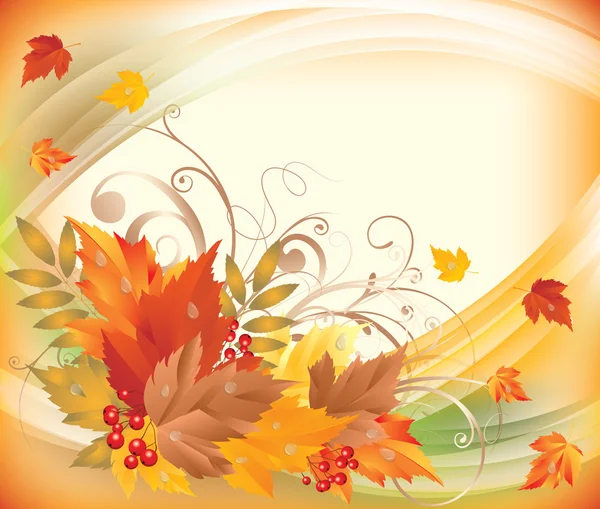 Herbst Hintergrund, Vektorillustration — Stockvektor