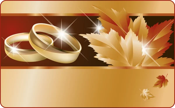 Bannière de mariage d'automne, illustration vectorielle — Image vectorielle