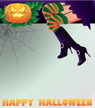 Happy Halloween background, vector illustration clipart