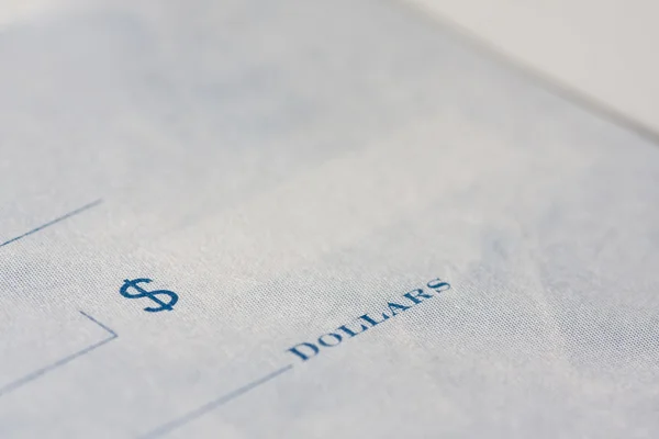 Macro do livro de cheques — Fotografia de Stock