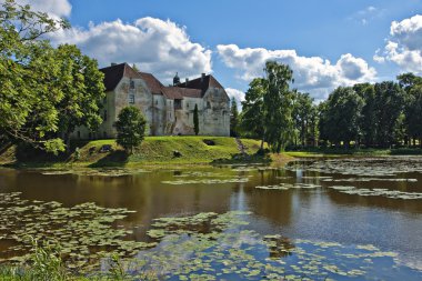 Medieval castle in Jaunpils. clipart