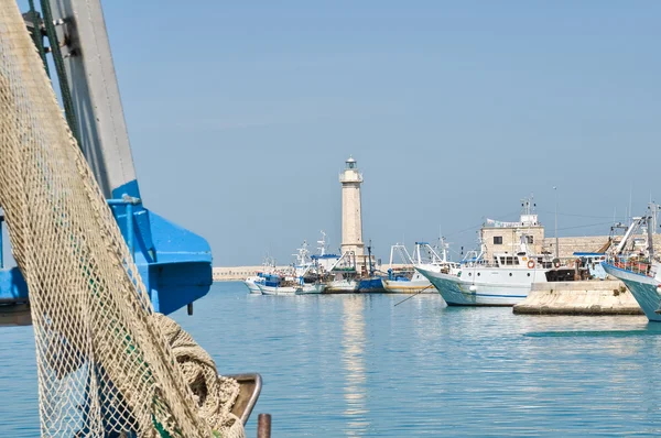 Pohled na přístav molfetta. Apulie. — Stock fotografie