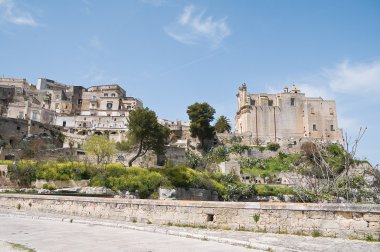 matera panoramik manzaralı. Basilicata.