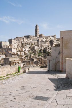 matera panoramik manzaralı. Basilicata.