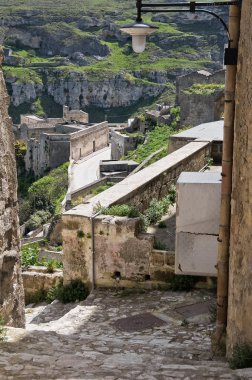 matera panoramik manzaralı. Basilicata.