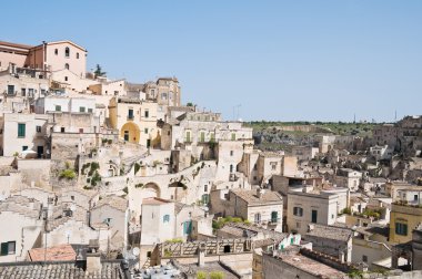 matera panoramik manzaralı. Basilicata.