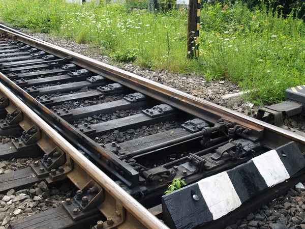 Złapać przełącznik kolejowych — Zdjęcie stockowe