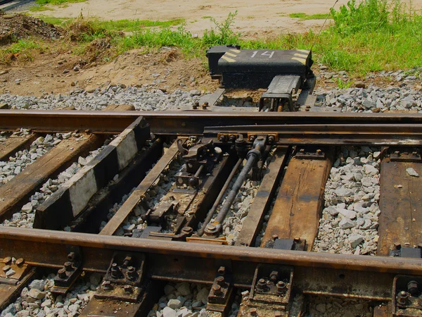Old passing track switch — Stock Photo, Image