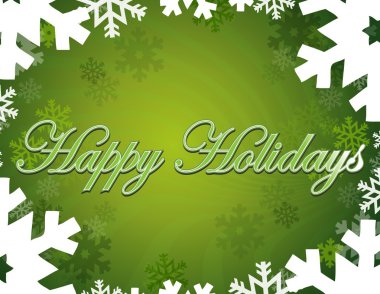 Happy holidays themed background with snowflakes and stars clipart