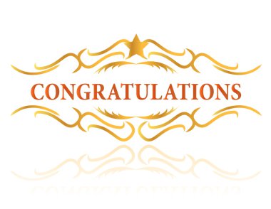 A congratulations gift card sign clipart