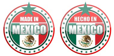 Made in Mexico stamp isolated over a white background. clipart