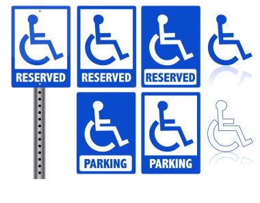 Handicap parking sign clipart