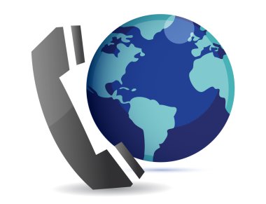 International calls illustration isolated over a white background clipart