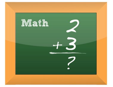 Kara tahta yazılmış basit matematik formülü