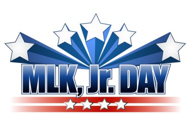 Martin Luther King Jr. Day sign. isolated clipart