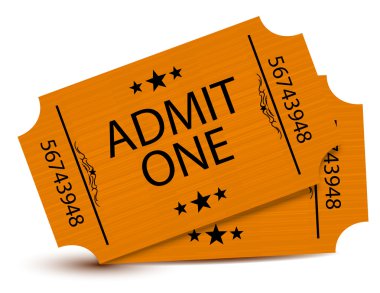 Set of tickets isolated over a white background clipart