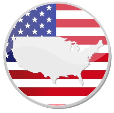 Button style banner of united states of america clipart