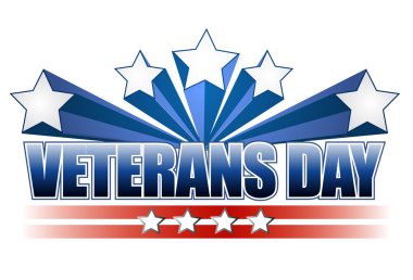 Veterans day logo illustration isolated over a white background. clipart