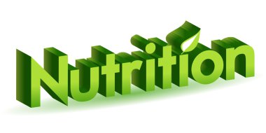 Nutrition green 3d isolated over white