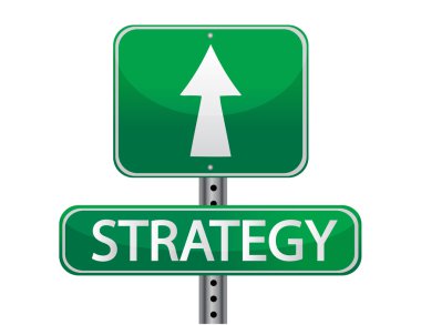 Strategy street sign concept clipart