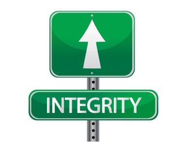 Integrity road sign isolated on a white background. clipart