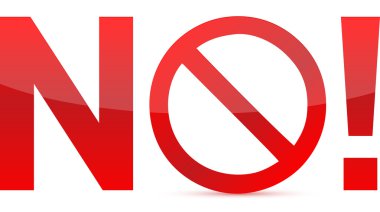 No/Not Allowed Sign illustration design isolated over a white background clipart