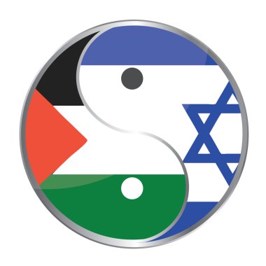 Israeli and Palestinian flags File Available