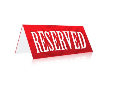 Reserved sign clipart