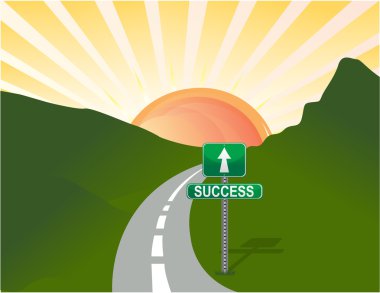 Illustration of road to success file available