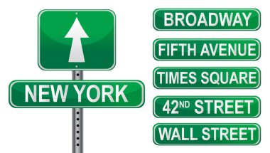 New York Street signs clipart