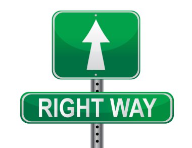 Right Way Street sign clipart