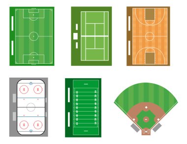 Set of sport fields and courts file also available. clipart