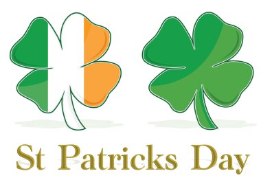 Irish Four Leaf Clover flag. eps available clipart