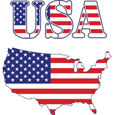 United States map and text file available clipart