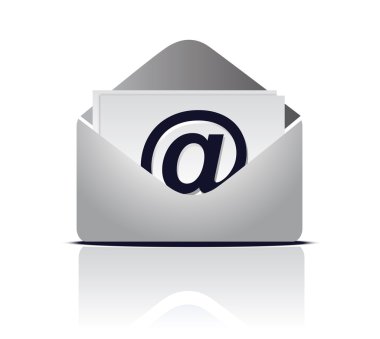 Envelope Email sign isolated on white file available