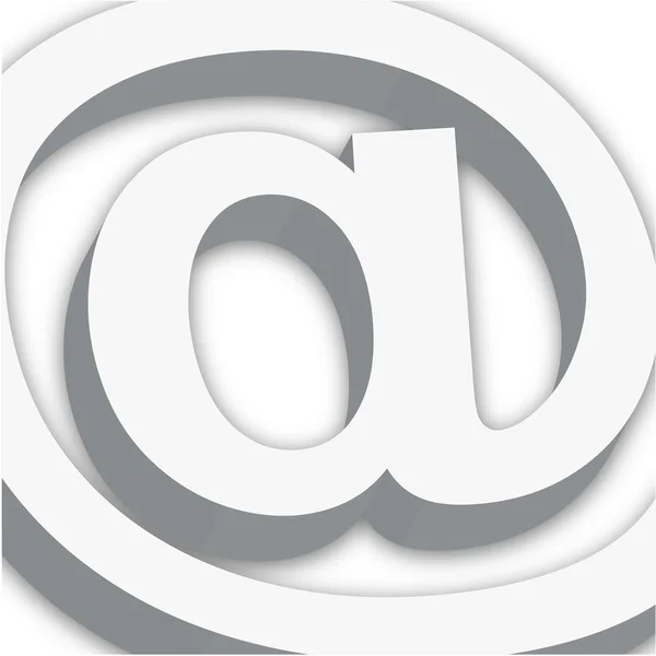 E-Mail-Zeichen isoliert auf weißer Datei verfügbar — Stockfoto