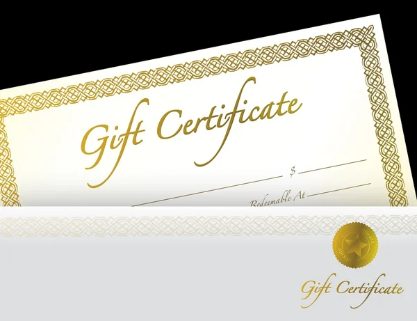 Certificado regalo —  Fotos de Stock