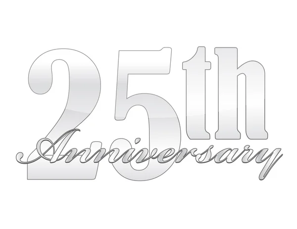 Aniversário de 25Th — Fotografia de Stock