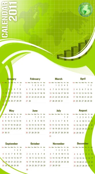 Calendario para 2011 — Foto de Stock