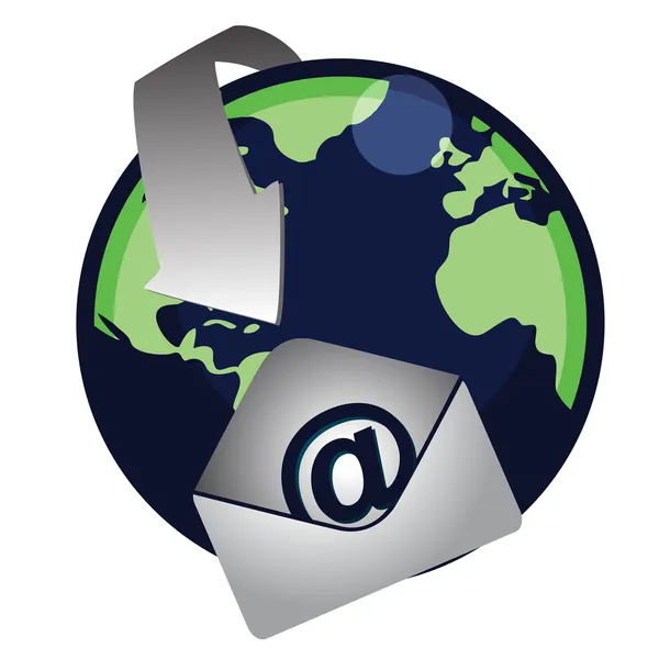 Ілюстрація доступного глобального файла електронної пошти. / Пошта — стокове фото