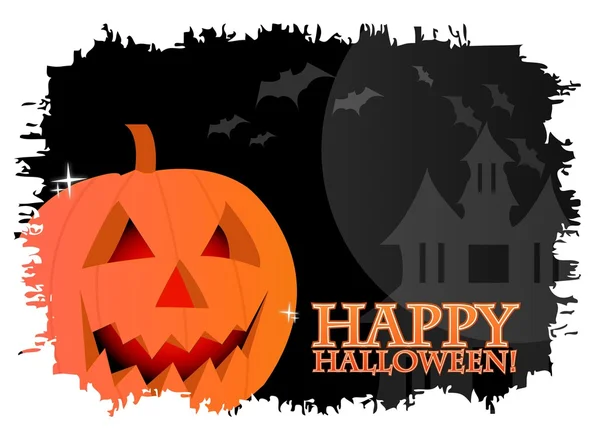 Cartão de abóbora de Halloween — Fotografia de Stock