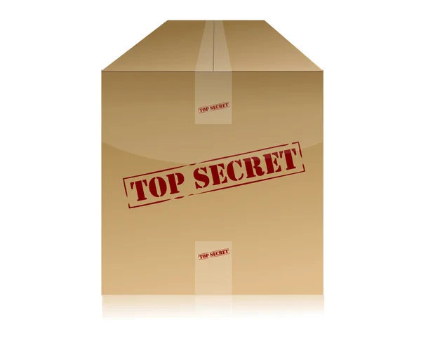 Pacote Top Secret isolado sobre um fundo branco . — Fotografia de Stock