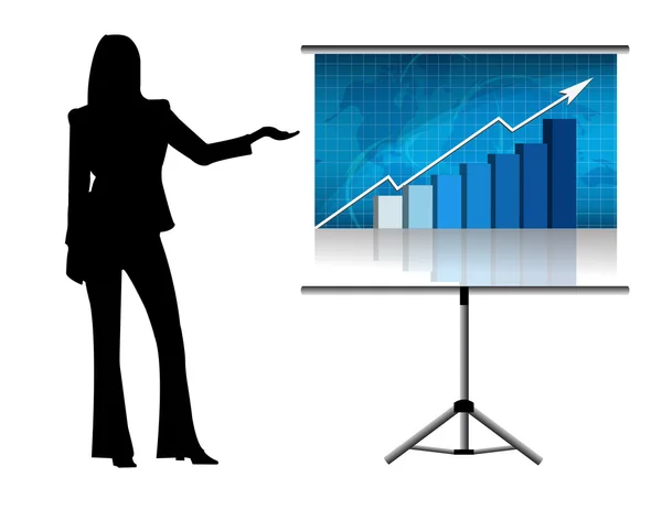 Female giving a presentation — Stock Photo, Image