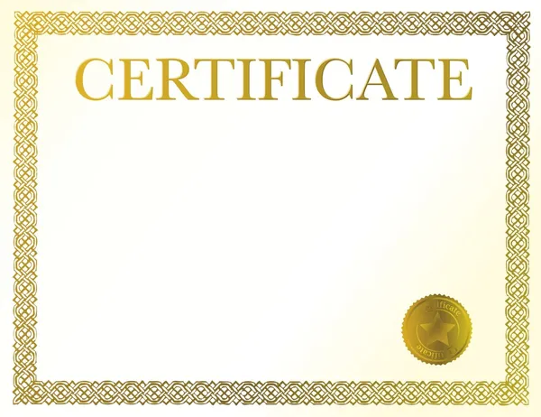 A blank certificate. Ready to be filled with your individual text. — Stock Photo, Image