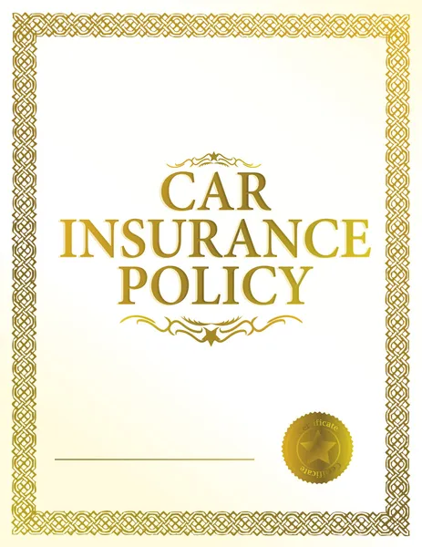 Automobile insurance policy — Stock Photo, Image