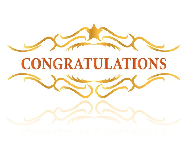 A congratulations gift card sign — Stock Photo, Image