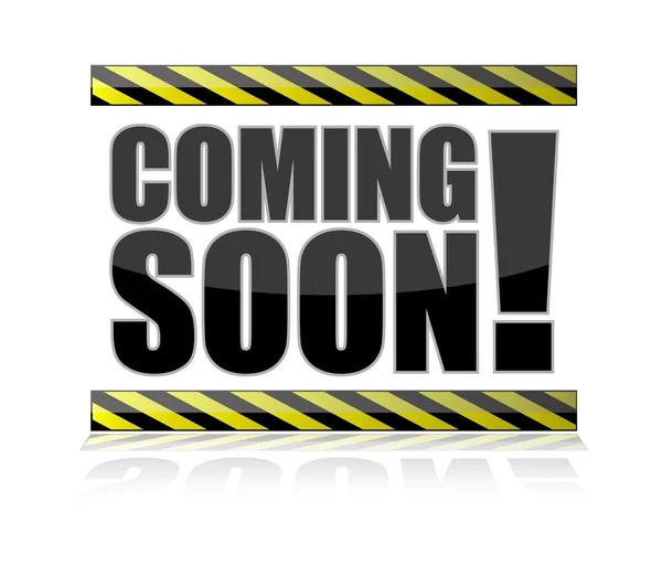 Coming Soon Sign illustration isolated over a white background. — Stock Photo, Image